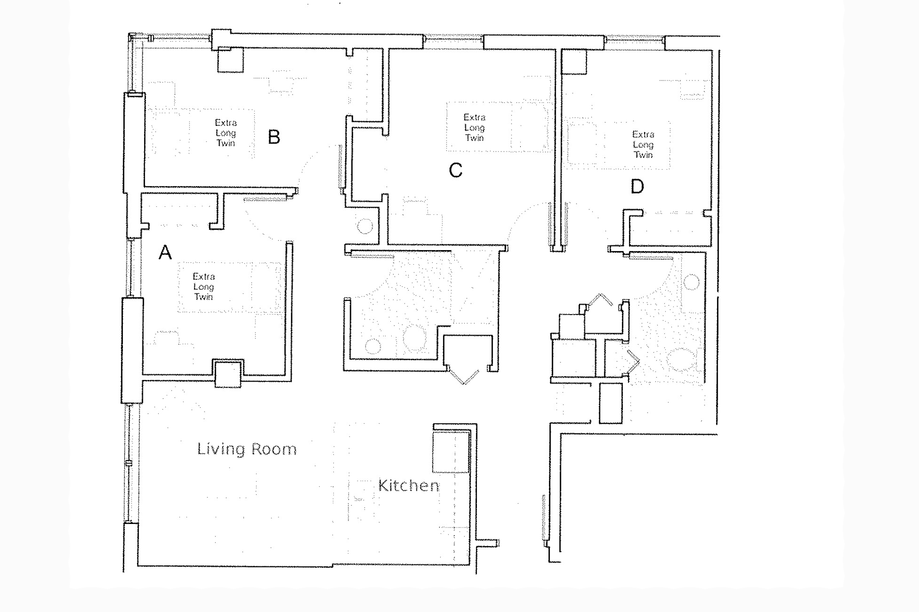 Traditional Apartment Layout option for 318