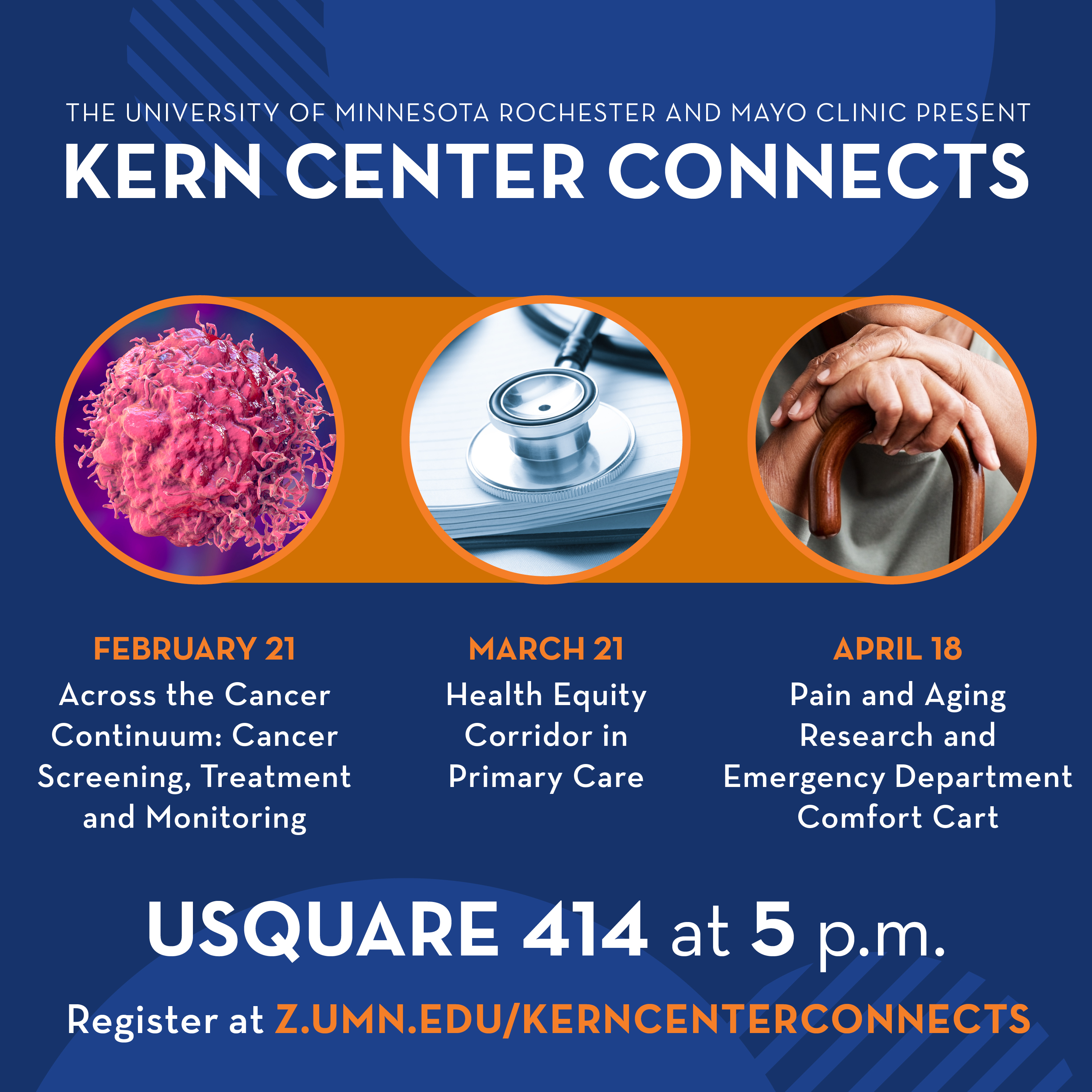 UMR flyer of seminars for the Kern Center Connects